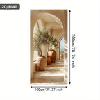 2D Flat Large Modern Abstract Archways Canvas Wall Art, Unframed Landscape Canvas Prints for Living Rooms and Bedrooms Decortion