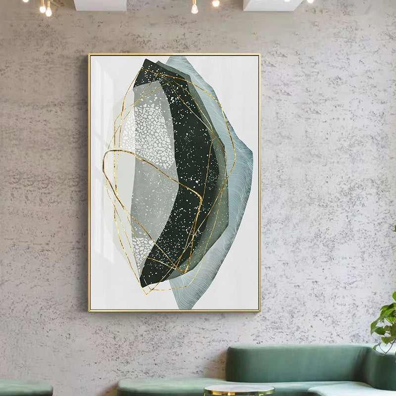 Abstract Zen Pebbles Nordic Wall Art Fine Art Canvas Prints - Pictures For Modern Apartment Living Room Dining Room Art For Contemporary Interiors