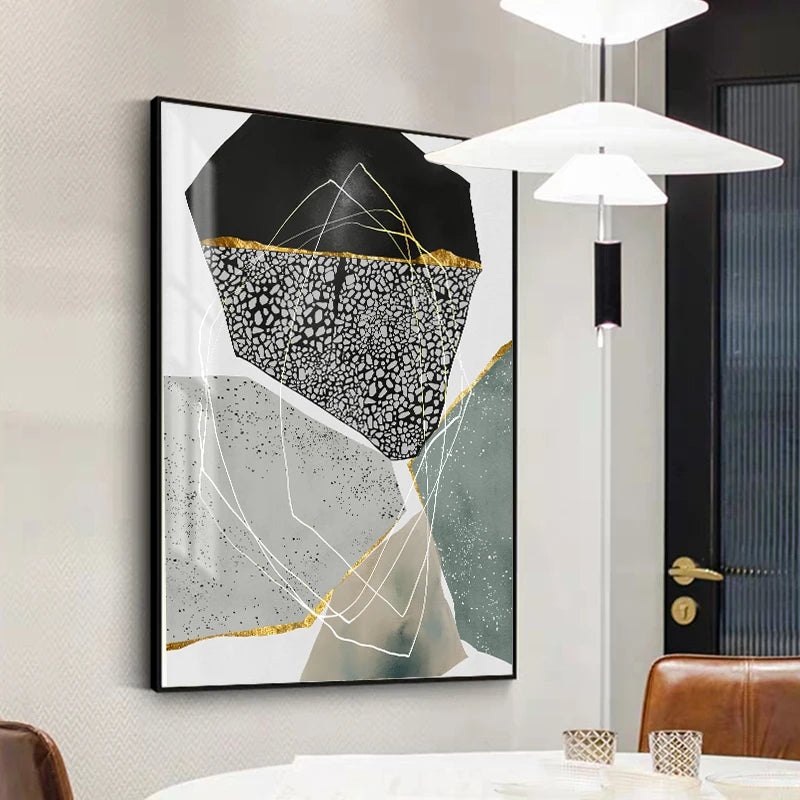 Abstract Zen Pebbles Nordic Wall Art Fine Art Canvas Prints - Pictures For Modern Apartment Living Room Dining Room Art For Contemporary Interiors