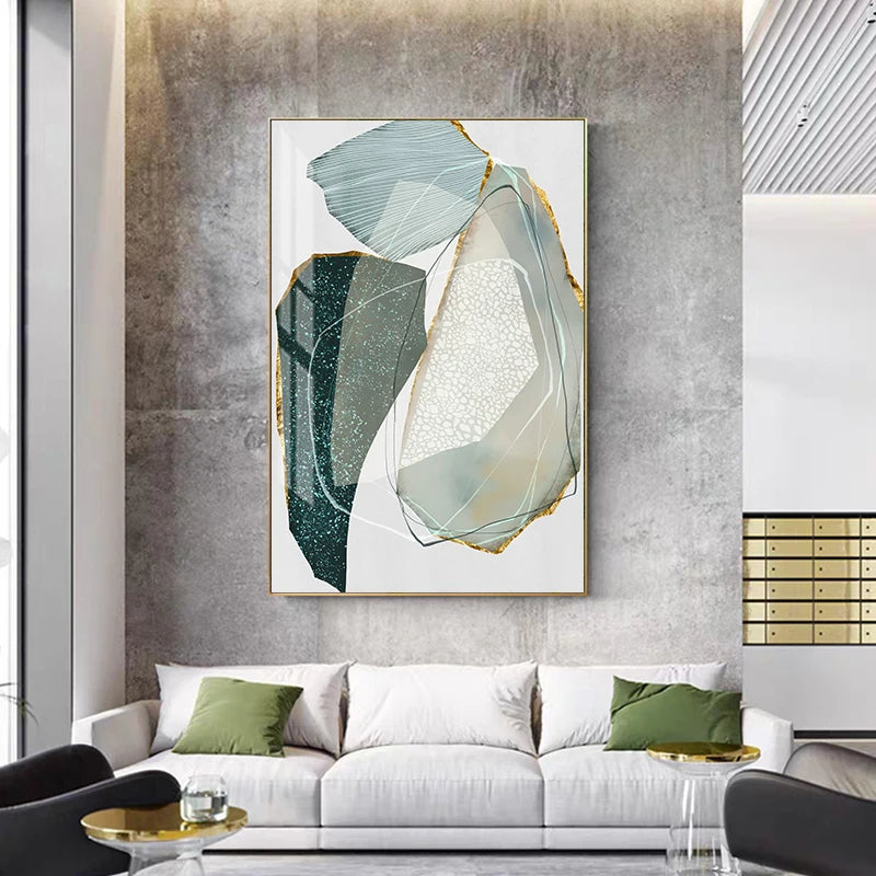 Abstract Zen Pebbles Nordic Wall Art Fine Art Canvas Prints - Pictures For Modern Apartment Living Room Dining Room Art For Contemporary Interiors