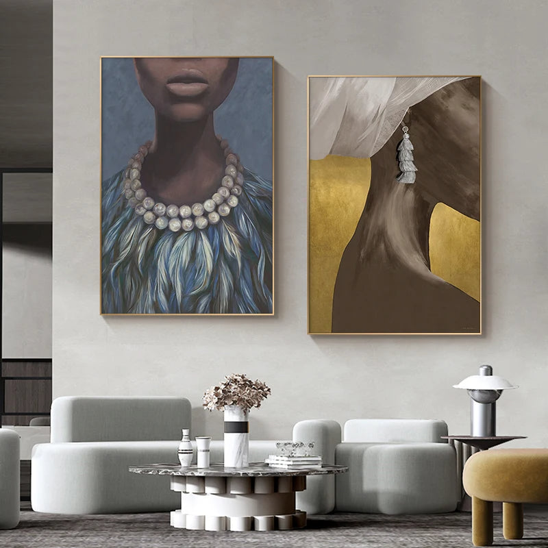 African Girl With Earring Wall Art Fine Art Canvas Prints - Modern Lux Posh.Art - Modern Art For Contemporary Interiors African Girl With Earring Wall Art Fine Art Canvas Prints - Modern Lux Posh.Art - Modern Art For Contemporary Interiors