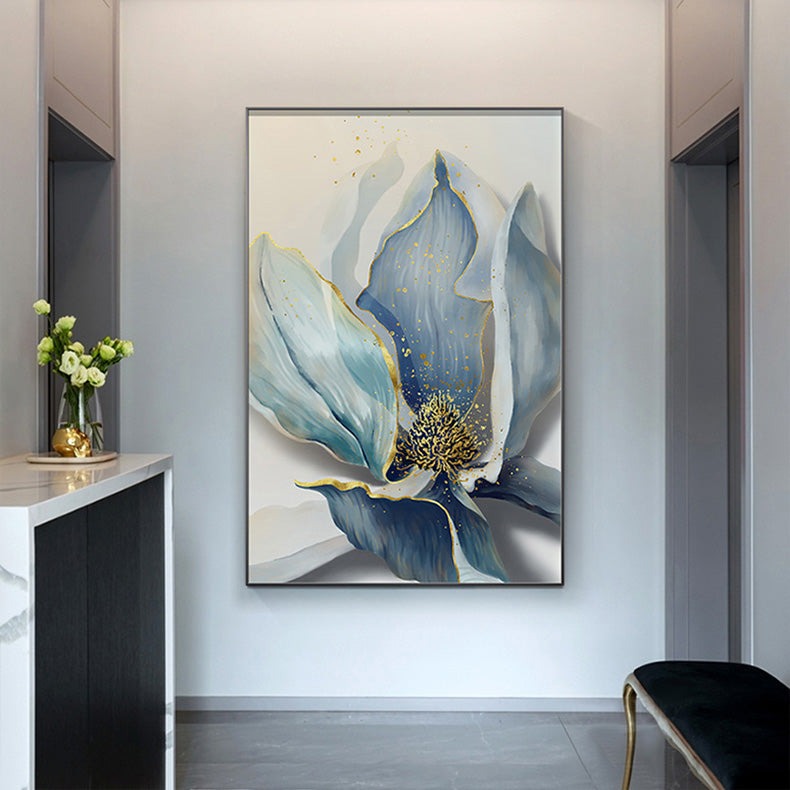 Big Floral Abstract Wall Art Fine Art Canvas Prints - Modern Botanical Artwork For Foyer Living Room Office Art For Contemporary Interiors