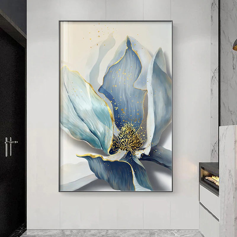 Big Floral Abstract Wall Art Fine Art Canvas Prints - Modern Botanical Artwork For Foyer Living Room Office Art For Contemporary Interiors