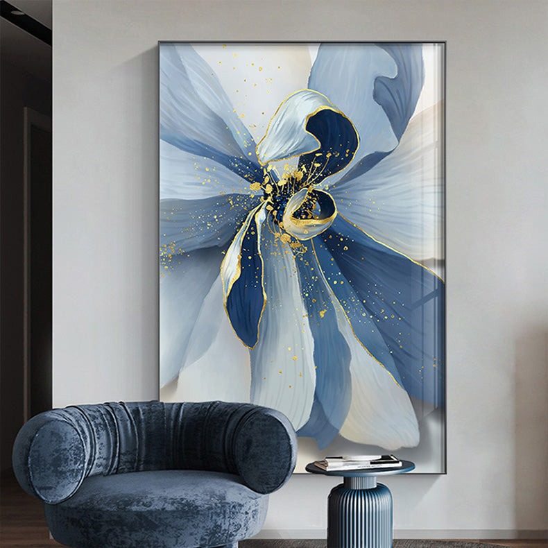 Big Floral Abstract Wall Art Fine Art Canvas Prints - Modern Botanical Artwork For Foyer Living Room Office Art For Contemporary Interiors