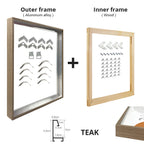 Brushed Gold Titanium Walnut Metal Picture Frame Kit 60x90cm 50x70cm DIY Frame Kit For Framing Canvas Prints With Wooden Frame - 8 Colors