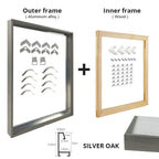Brushed Gold Titanium Walnut Metal Picture Frame Kit 60x90cm 50x70cm DIY Frame Kit For Framing Canvas Prints With Wooden Frame - 8 Colors