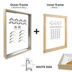 Brushed Gold Titanium Walnut Metal Picture Frame Kit 60x90cm 50x70cm DIY Frame Kit For Framing Canvas Prints With Wooden Frame - 8 Colors
