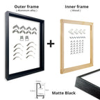 Brushed Gold Titanium Walnut Metal Picture Frame Kit 60x90cm 50x70cm DIY Frame Kit For Framing Canvas Prints With Wooden Frame - 8 Colors
