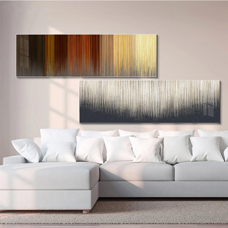 Fine Lines Abstract Wall Art Fine Art Canvas Prints - Wide Format Art For Modern Apartment Above The Sofa Modern Art For Above The Bed