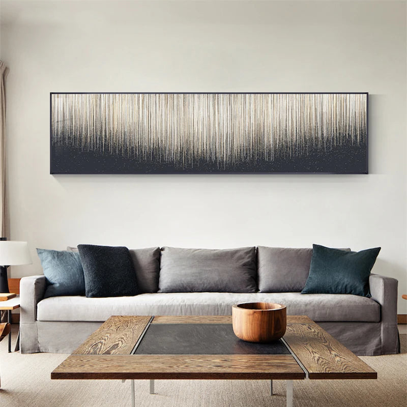 Fine Lines Abstract Wall Art Fine Art Canvas Prints - Wide Format Art For Modern Apartment Above The Sofa Modern Art For Above The Bed