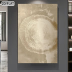 Gold Tree Ring Canvas Print Wall Art – Modern Metallic Wood Grain Abstract Design on Dark Background for Luxury Living Room, Bedroom & Contemporary Home Décor (Unframed)