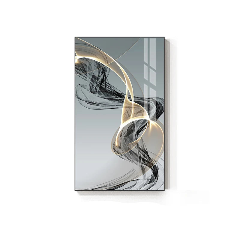 Minimalist Abstract Flowing Lines Wall Art Fine Art Canvas Prints - Modern Art For Living Room Dining Room Home Office Art Decor