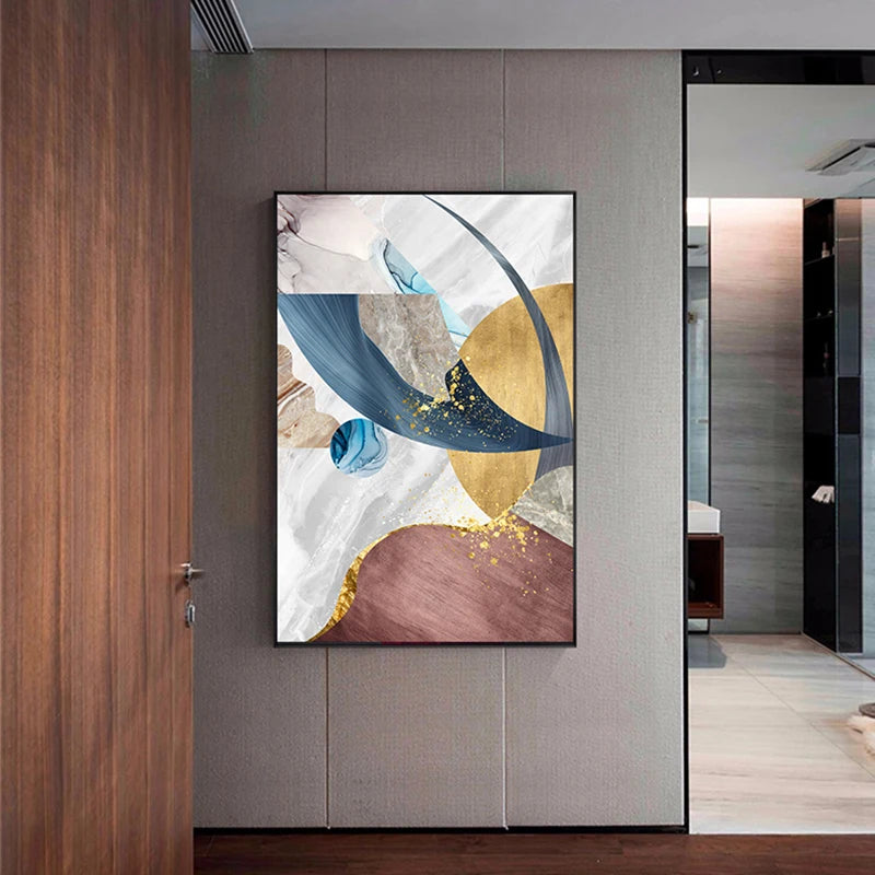 Modern Color Splash Abstract Wall Art Fine Art Canvas Prints - Pictures For Living Room Dining Room Art For Contemporary Interiors