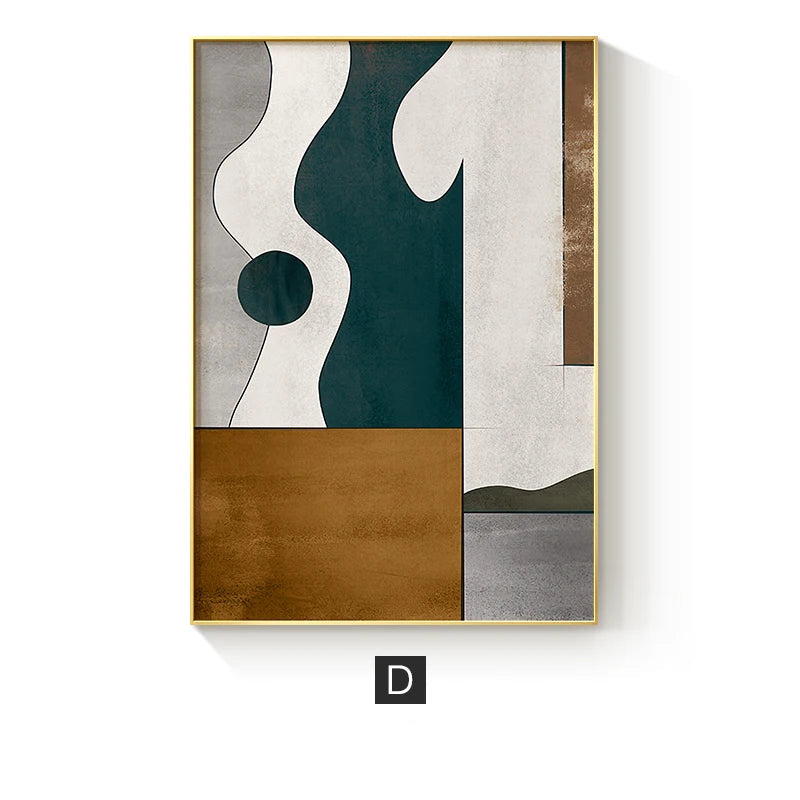 Modern Colors Geometric Abstract Wall Art Fine Art Canvas Prints - Colorful Artwork For Living Room Bedroom Dining Room Art For Contemporary Interiors