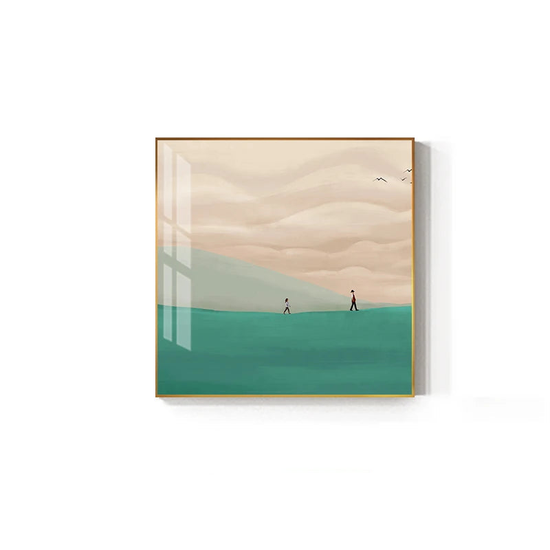 Mountain Beach Desert Minimalist Abstract Landscape Wall Art Fine Art Canvas Prints - Modern Art For Living Room Dining Room Bedroom Art For Contemporary Interiors