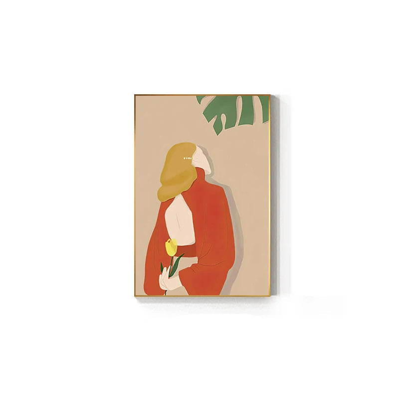 Modern Abstract Beauty Fashion Girl Figure Art Fine Art Canvas Prints - Pictures For Living Room Bedroom Boutique Salon Art Decor