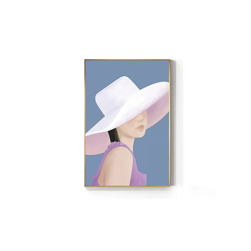 Modern Abstract Beauty Fashion Girl Figure Art Fine Art Canvas Prints - Pictures For Living Room Bedroom Boutique Salon Art Decor