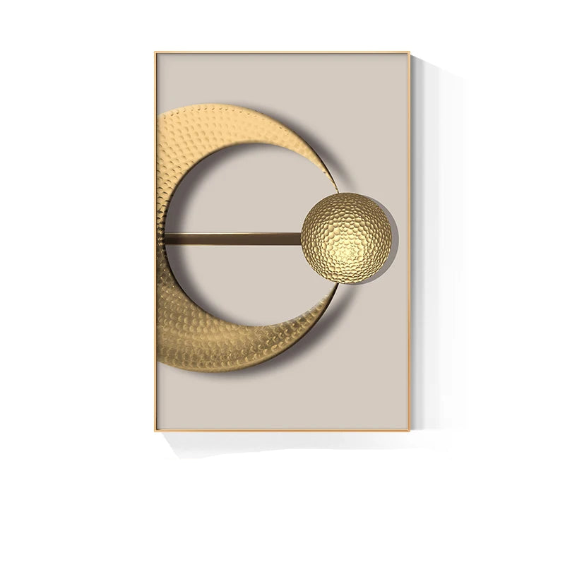 Modern Aesthetics Abstract Celestial Geometry Wall Art Fine Art Canvas Prints - Picture For Living Room Bedroom Art For Contemporary Home and Office Interior Design
