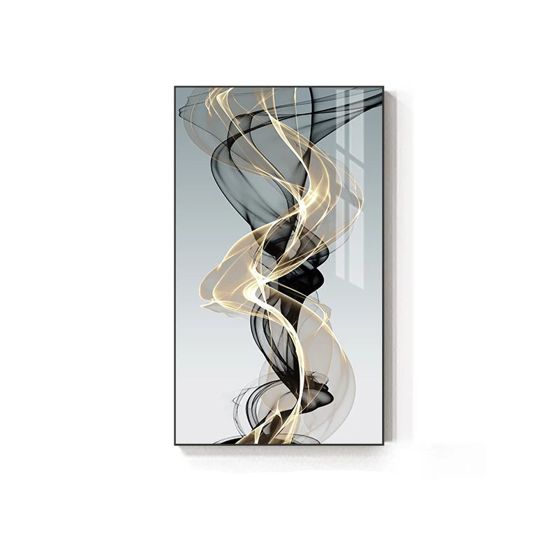 Minimalist Abstract Flowing Lines Wall Art Fine Art Canvas Prints - Modern Art For Living Room Dining Room Home Office Art Decor