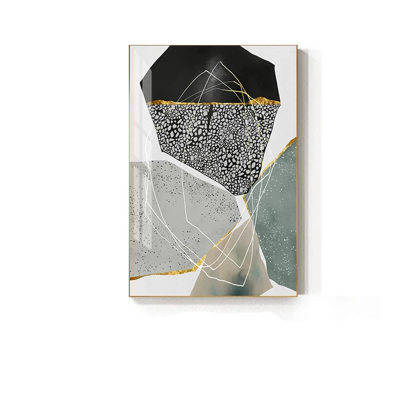 Abstract Zen Pebbles Nordic Wall Art Fine Art Canvas Prints - Pictures For Modern Apartment Living Room Dining Room Art For Contemporary Interiors