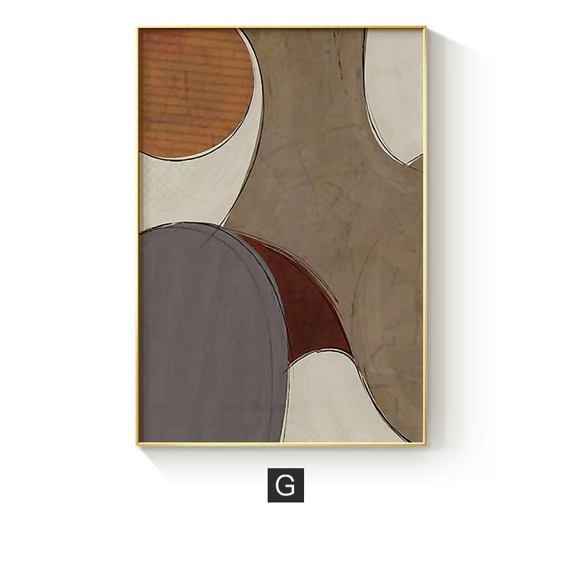 Modern Colors Geometric Abstract Wall Art Fine Art Canvas Prints - Colorful Artwork For Living Room Bedroom Dining Room Art For Contemporary Interiors