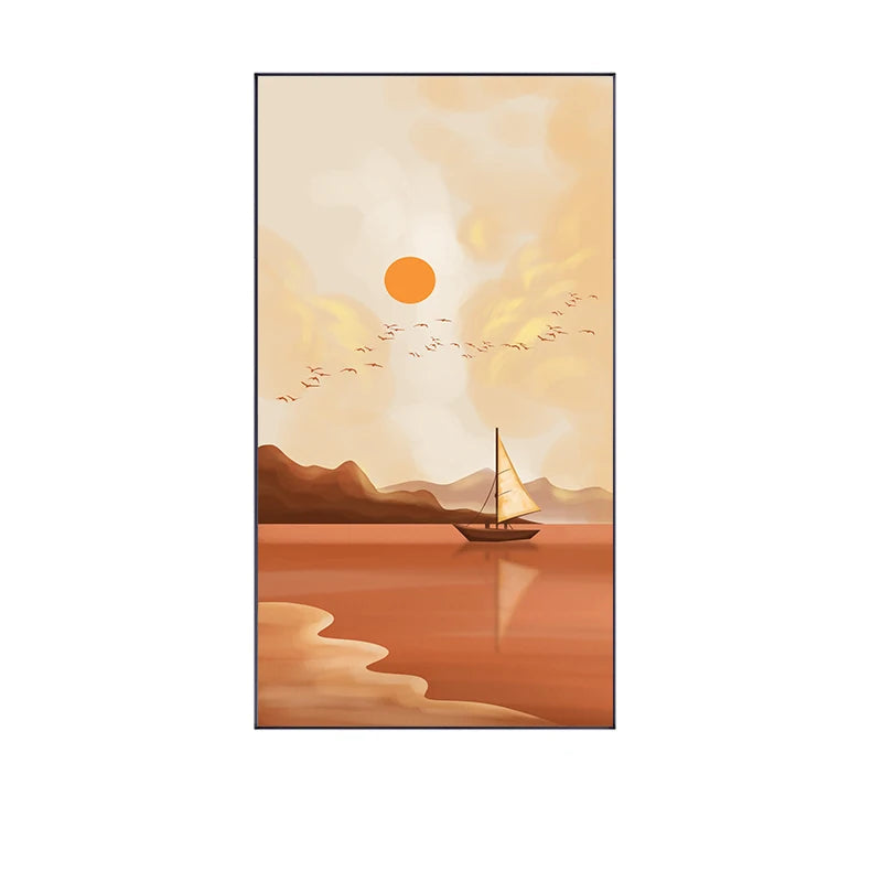Tranquil Landscape Posters Sunset Seascape Wall Art Fine Art Canvas Prints - Pictures Of Calm For Living Room Bedroom Dining Room Foyer Art Decor