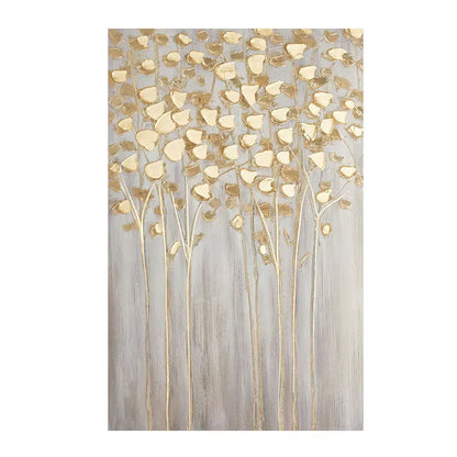 Modern Minimalist Abstract Light Luxury Floral Wall Art Fine Art Canvas Prints - Pictures For Bedroom Living Room Dining Room Art For Contemporary Interiors