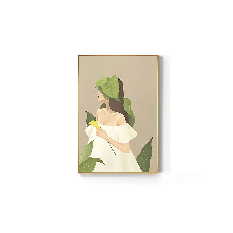 Modern Abstract Beauty Fashion Girl Figure Art Fine Art Canvas Prints - Pictures For Living Room Bedroom Boutique Salon Art Decor