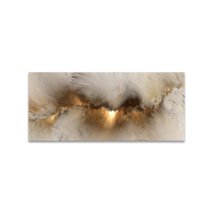 Alien Cloud Abstract Wide Format Wall Art Fine Art Canvas Print - Modern Neutral Colors Living Room Picture For Above The Sofa Bedroom Art For Above The Bed