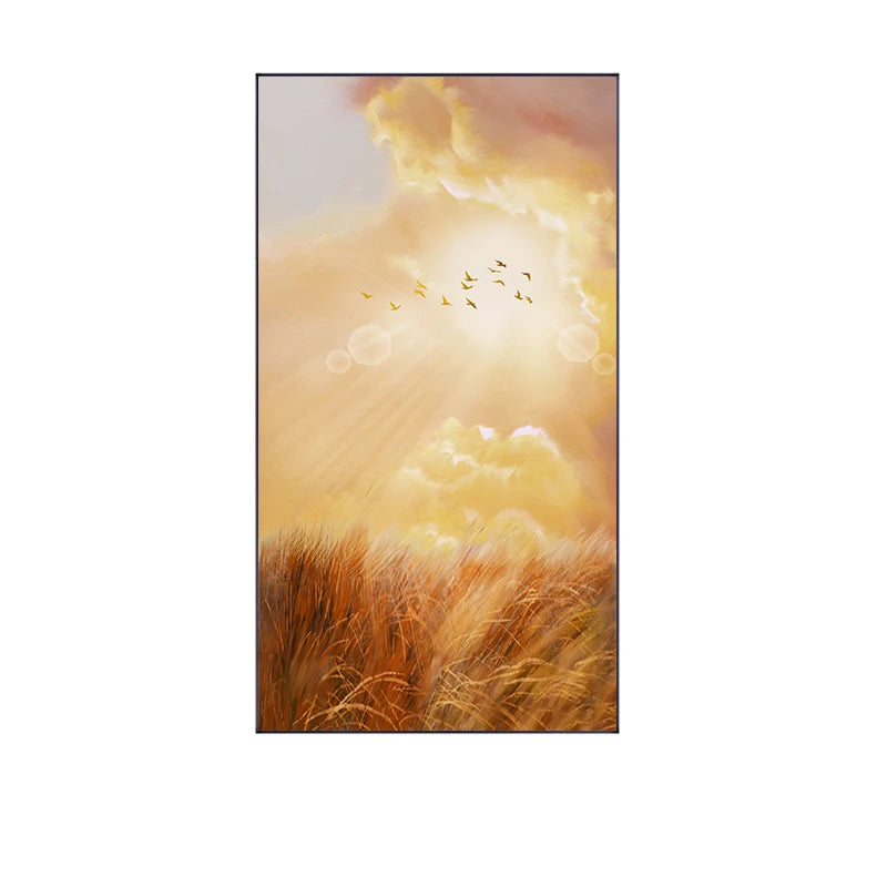  Big Sky Abstract Landscape Wall Art Fine Art Canvas Prints - Tall Vertical Format Pictures For Living Room Dining Room Entrance Hallway Foyer Art Decor 2025