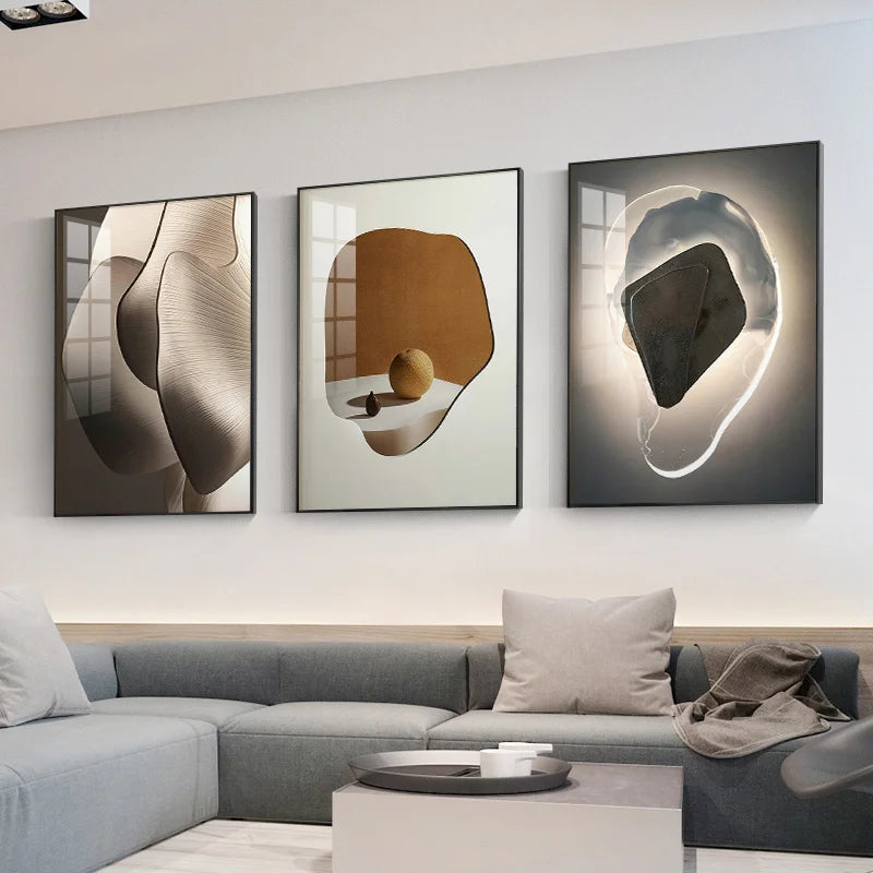 Modern Aesthetics Abstract Still Life Wall Art Fine Art Canvas Prints - Pictures For Modern Apartment Living Room Dining Room Art For Contemporary Interiors