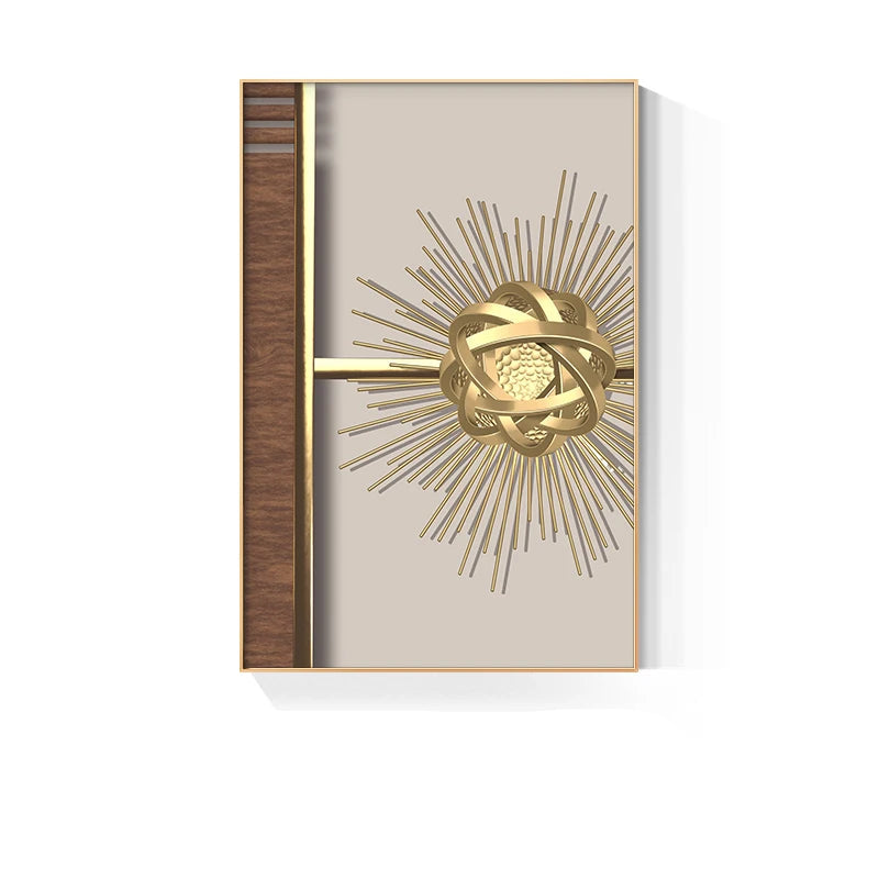Modern Aesthetics Abstract Celestial Geometry Wall Art Fine Art Canvas Prints - Picture For Living Room Bedroom Art For Contemporary Home and Office Interior Design