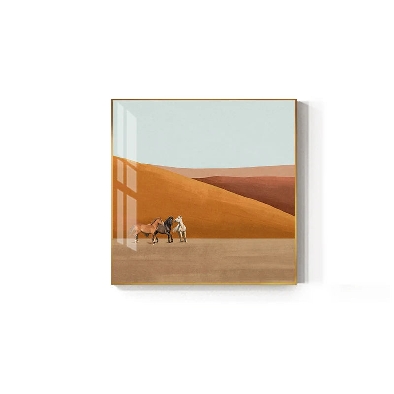 Mountain Beach Desert Minimalist Abstract Landscape Wall Art Fine Art Canvas Prints - Modern Art For Living Room Dining Room Bedroom Art For Contemporary Interiors