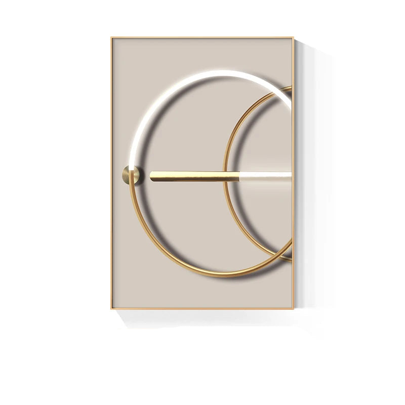 Modern Aesthetics Abstract Celestial Geometry Wall Art Fine Art Canvas Prints - Picture For Living Room Bedroom Art For Contemporary Home and Office Interior Design