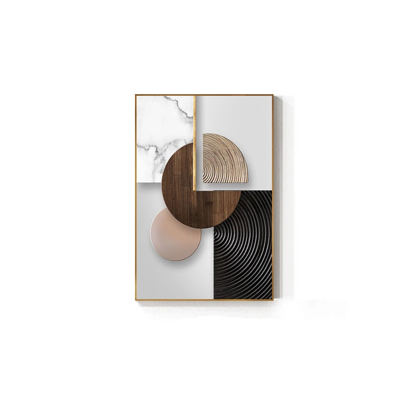 Modern Aesthetics Geometric Architectural Abstract Wall Art Fine Art Canvas Prints - Modern Art For Living Room Dining Room Art For Contemporary Home Office Interiors