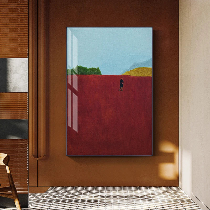 Minimalist Landscape Wall Art Fine Art Canvas Prints - Colorful Abstract Pictures For Living Room Dining Room Art For Contemporary Interiors