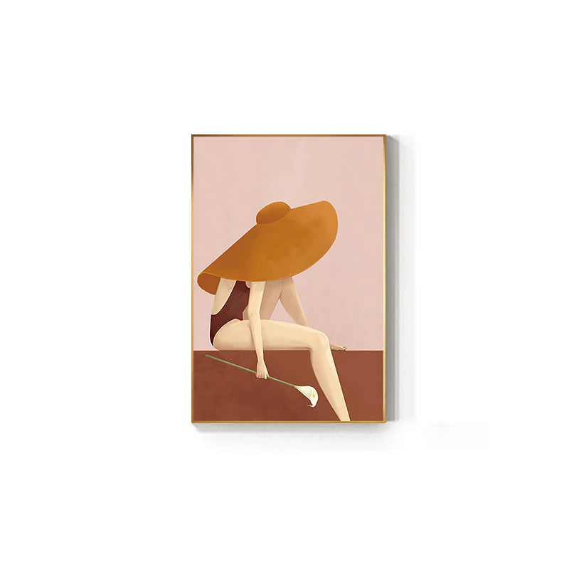 Modern Abstract Beauty Fashion Girl Figure Art Fine Art Canvas Prints - Pictures For Living Room Bedroom Boutique Salon Art Decor