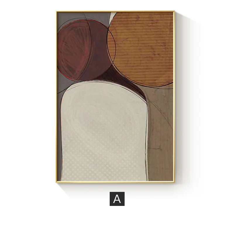 Modern Colors Geometric Abstract Wall Art Fine Art Canvas Prints - Colorful Artwork For Living Room Bedroom Dining Room Art For Contemporary Interiors