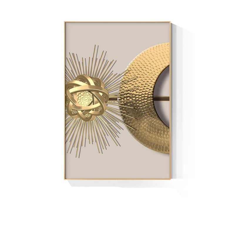 Modern Aesthetics Abstract Celestial Geometry Wall Art Fine Art Canvas Prints - Picture For Living Room Bedroom Art For Contemporary Home and Office Interior Design