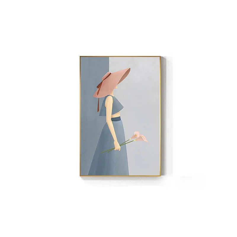 Modern Abstract Beauty Fashion Girl Figure Art Fine Art Canvas Prints - Pictures For Living Room Bedroom Boutique Salon Art Decor