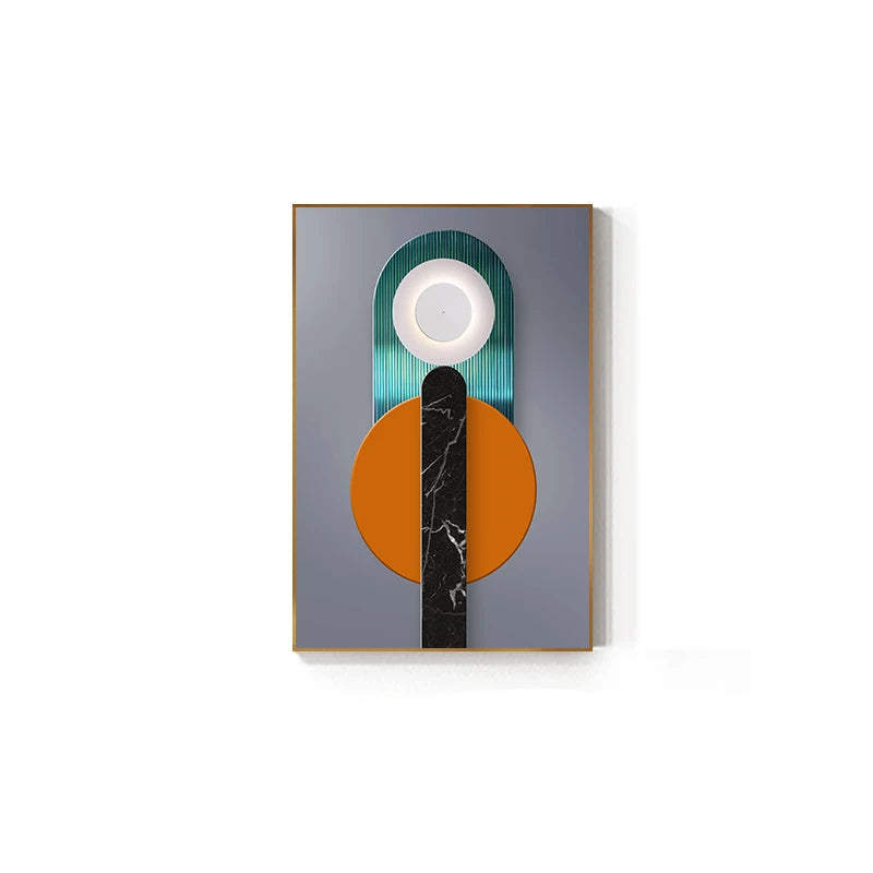Modern Aesthetics Geometric Architectural Abstract Wall Art Fine Art Canvas Prints - Modern Art For Living Room Dining Room Art For Contemporary Home Office Interiors