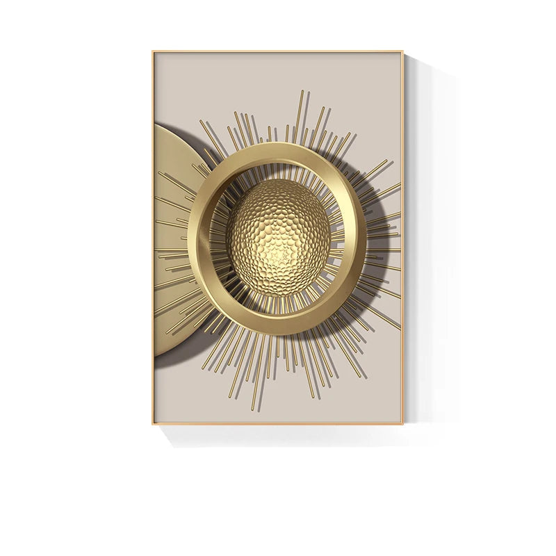 Modern Aesthetics Abstract Celestial Geometry Wall Art Fine Art Canvas Prints - Picture For Living Room Bedroom Art For Contemporary Home and Office Interior Design