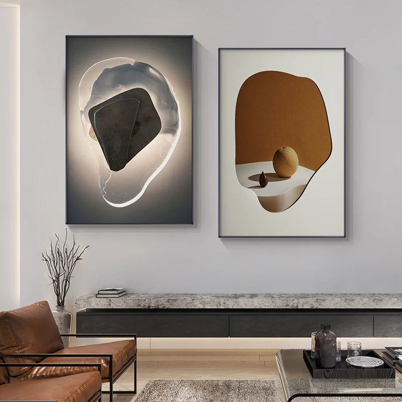 Modern Aesthetics Abstract Still Life Wall Art Fine Art Canvas Prints - Pictures For Modern Apartment Living Room Dining Room Art For Contemporary Interiors