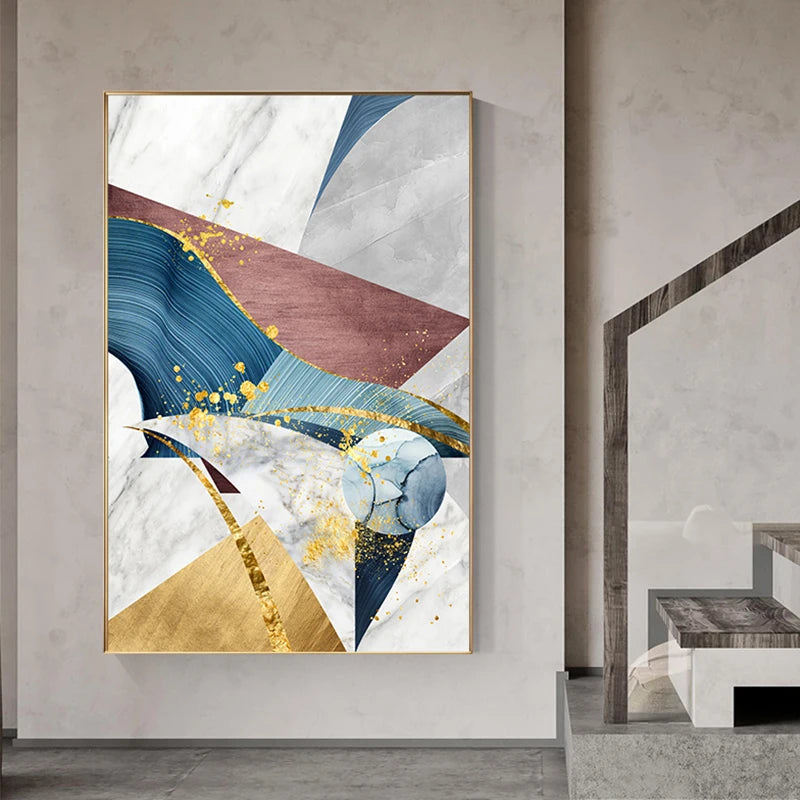Modern Color Splash Abstract Wall Art Fine Art Canvas Prints - Pictures For Living Room Dining Room Art For Contemporary Interiors