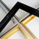 Luxury Metal Picture Frame 60x90 50x70 40x50cm etc Titanium Gold Brushed Silver Aluminium Black - DIY Picture Framing Kit For Canvas Prints + Wooden Inner Frame