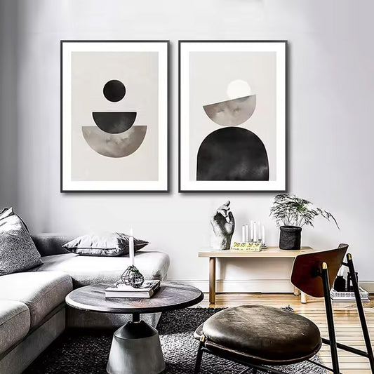 Minimalist Abstract Geometric Wall Art Fine Art Canvas Prints - Art For Contemporary Apartment Living Room Bedroom Dining Room Art For Modern Living