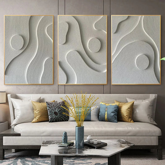 Minimalist Contours Abstract 2D Wall Art Fine Art Canvas Prints - Modern Art For Living Room Bedroom Dining Room Art For Contemporary Home Office Hotel Interiors
