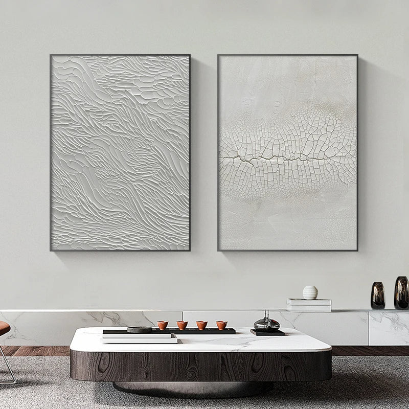 Minimalist Grey Urban Textural Abstract Wall Art Fine Art Canvas Print - Modern Art For Living Room Office Foyer Art For Contemporary Interiors