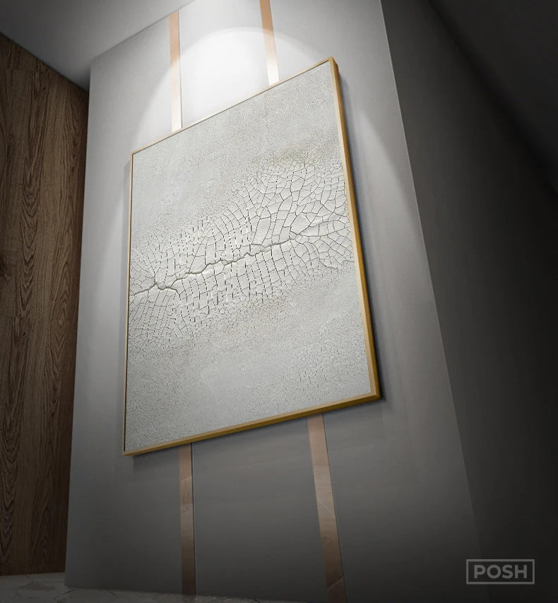 Minimalist Grey Urban Textural Abstract Wall Art Fine Art Canvas Print - Modern Art For Living Room Office Foyer Art For Contemporary Interiors