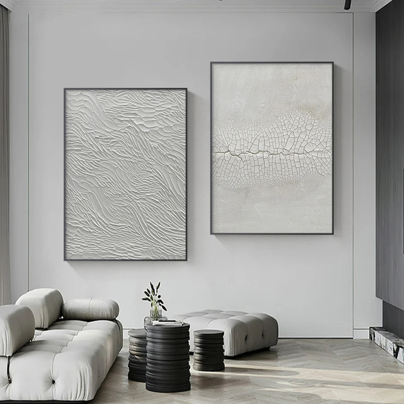 Minimalist Grey Urban Textural Abstract Wall Art Fine Art Canvas Print - Modern Art For Living Room Office Foyer Art For Contemporary Interiors